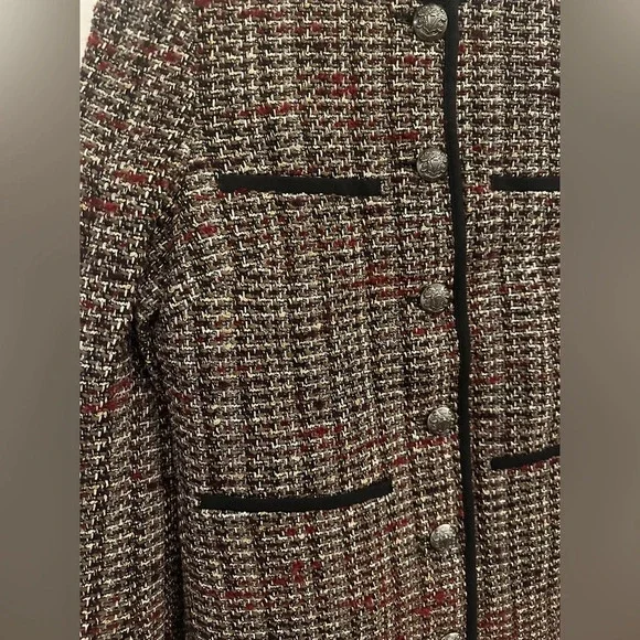 NEW Veronica Beard Watkins Dickey Tweed Collarless Jacket Grey Multi | size 2 - Picture 9 of 15